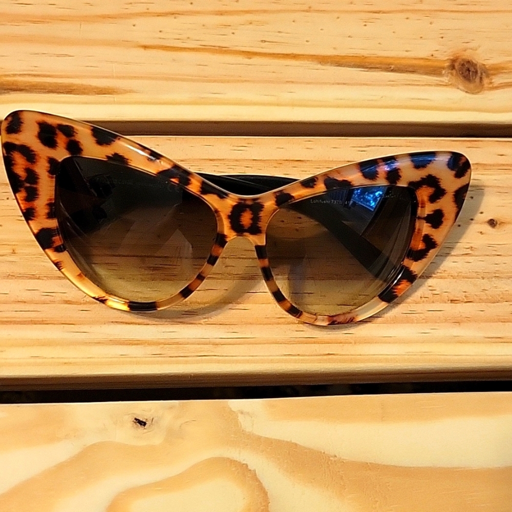 🤎ROBERTO CAVALLILohifushi 737S Leopard Cat-Eye Sunglasses